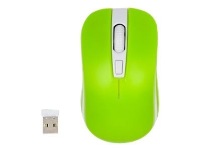 IBOX LORIINI GREEN - Mysz - prawo i leworęczna - optyczna - 3 przyciski - bezprzewodowa - 2.4 GHz - odbiornik bezprzewodowy USB 