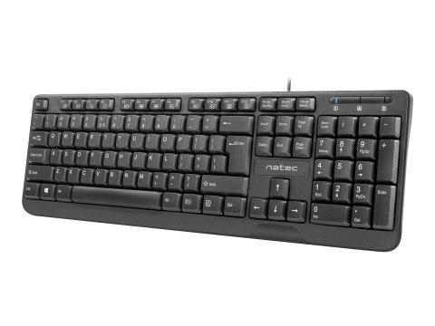Natec TROUT - Klawiatura - USB - US - czarny