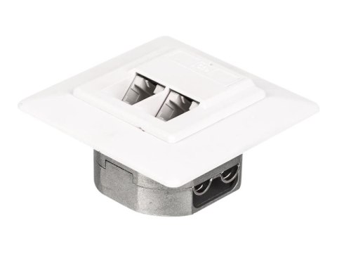 Netrack Complete - Gniazdo-wyjście - RJ 45 - 2 gniazda sieciowe - biały