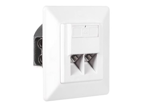 Netrack - Gniazdko montowane w płaszczyźnie - do montażu w ścianie - CAT 5e - STP - RJ-45 X 2