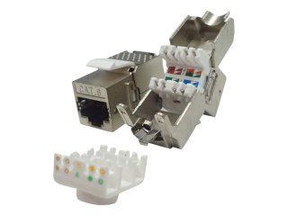 Netrack Keystone Jack Module - Wkładka modułowa - CAT 6 - FTP - RJ-45 - srebrny