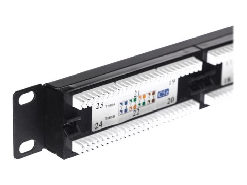 Netrack - Krosownica - CAT 5e - UTP - RJ-45 X 24 - czarny - 19"