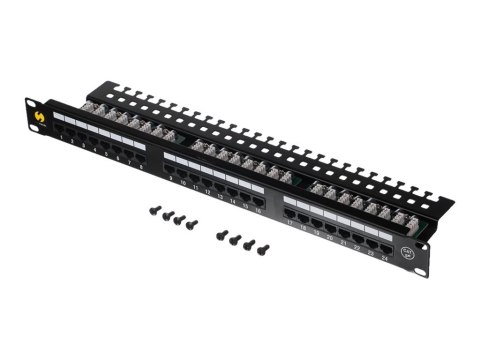 Netrack - Krosownica - CAT 5e - UTP - RJ-45 X 24 - czarny - 19"