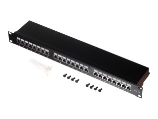 Netrack - Krosownica - CAT 6 - RJ-45 X 24 - czarny - 19"