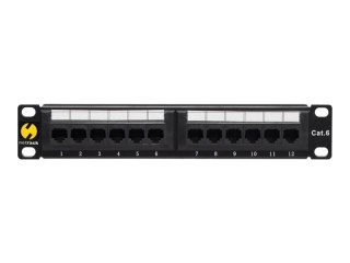 Netrack - Krosownica - CAT 6 - UTP - RJ-45 X 12 - czarny - 10"