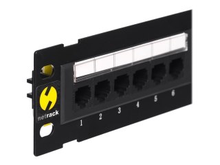 Netrack - Krosownica - do montażu na ścianie - CAT 6 - UTP - RJ-45 X 12 - czarny - 10"