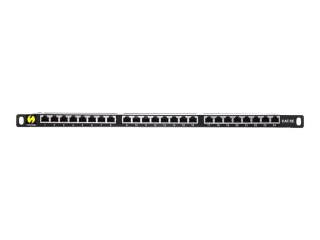 Netrack - Krosownica - do montażu na stelażu - CAT 5e - FTP - RJ-45 X 24 - czarny - 0.5U - 19"