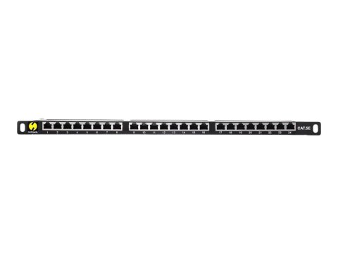 Netrack - Krosownica - do montażu na stelażu - CAT 5e - FTP - RJ-45 X 24 - czarny - 0.5U - 19"