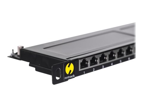 Netrack - Krosownica - do montażu na stelażu - CAT 5e - FTP - RJ-45 X 24 - czarny - 0.5U - 19"