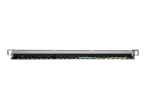 Netrack - Krosownica - do montażu na stelażu - CAT 5e - FTP - RJ-45 X 24 - czarny - 0.5U - 19"