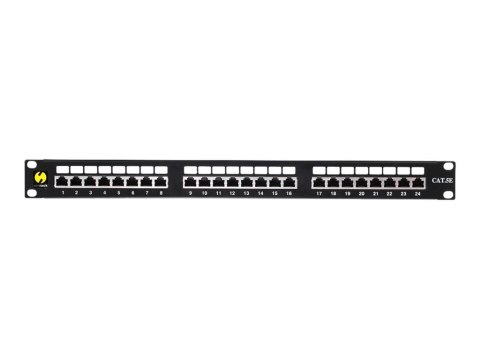 Netrack - Krosownica - do montażu na stelażu - CAT 5e - FTP - RJ-45 X 24 - czarny - 19"