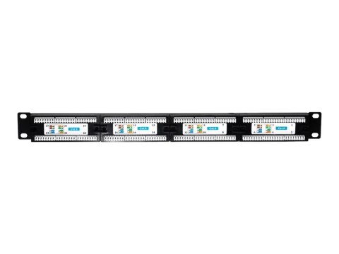 Netrack - Krosownica - do montażu na stelażu - CAT 6 - UTP - RJ-45 X 24 - czarny, żółty - 19"