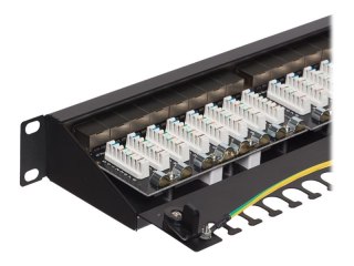 Netrack - Krosownica - do montażu na stelażu - CAT 6a - FTP - RJ-45 X 24 - czarny - 19"