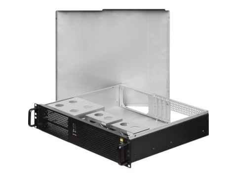 Netrack Server Case - Montowany w stojaku 2U - mini ITX / micro ATX - brak zasilacza - czarny