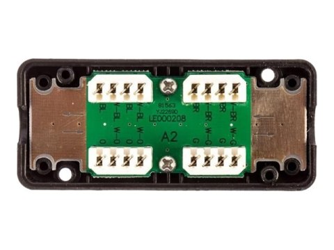 Netrack - Sprzęgacz sieciowy - IDC 4-pin styki krone do IDC 4-pin styki krone - UTP - CAT 6 - czarny