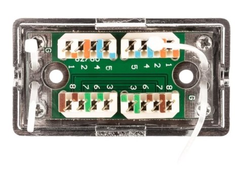 Netrack - Sprzęgacz sieciowy - IDC 8-pin do IDC 8-pin - FTP - CAT 5e - srebrny