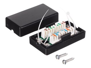 Netrack - Sprzęgacz sieciowy - IDC 8-pin do IDC 8-pin - UTP - CAT 5e - czarny