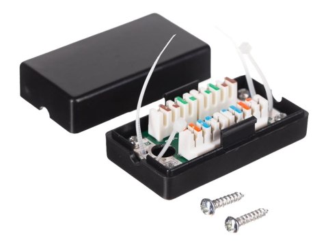 Netrack - Sprzęgacz sieciowy - IDC 8-pin do IDC 8-pin - UTP - CAT 5e - czarny