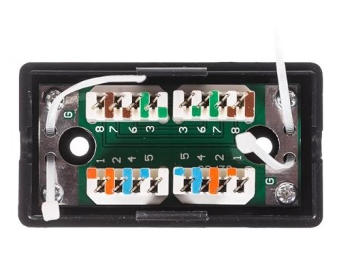 Netrack - Sprzęgacz sieciowy - IDC 8-pin do IDC 8-pin - UTP - CAT 5e - czarny