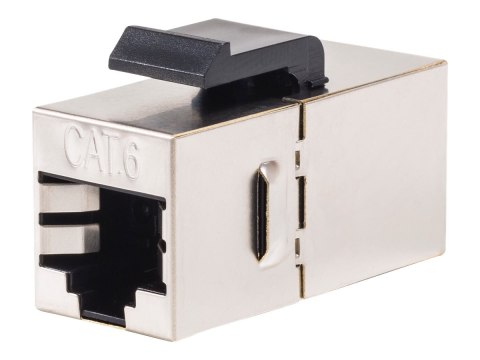Netrack - Sprzęgacz sieciowy - RJ-45 (F) do RJ-45 (F) - FTP - CAT 6 - srebrny