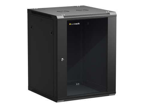 Netrack - Stojak - do montażu na ścianie - czarny - 15U - 19"