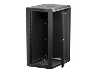 Netrack - Stojak - do montażu na ścianie - czarny - 18U - 19"