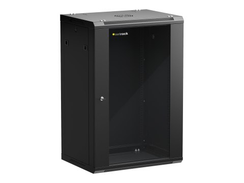 Netrack - Stojak - do montażu na ścianie - czarny - 18U - 19"