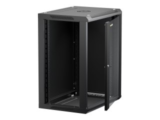 Netrack - Szafa - do montażu na ścianie - czarny - 15U - 19"