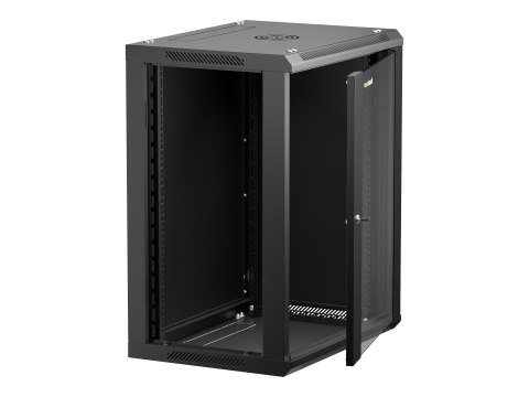 Netrack - Szafa - do montażu na ścianie - czarny - 15U - 19"