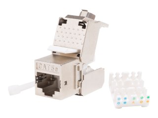 Netrack - Złącze keystone - RJ-45 (F) - FTP - CAT 5e - jack typu keystone - srebrny