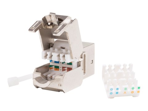 Netrack - Złącze keystone - RJ-45 (F) - FTP - CAT 5e - jack typu keystone - srebrny