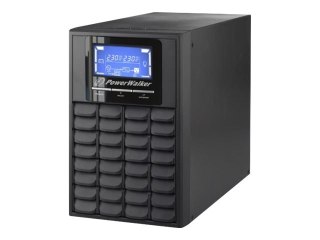PowerWalker VFI 1000C LCD - UPS - 800 wat - 1000 VA - 9 Ah - RS-232, USB - złącza wyjściowe: 3 - PFC - czarny