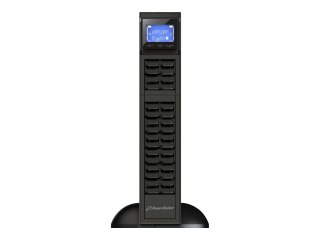 PowerWalker VFI 1000CRM LCD - UPS (montowany w szafie rack / zewnętrzny) - 800 wat - 1000 VA - 9 Ah - RS-232, USB - złącza wyjśc