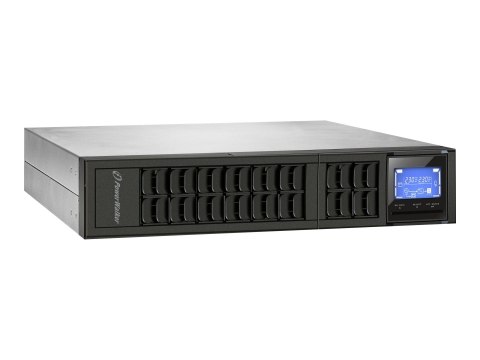 PowerWalker VFI 1000CRM LCD - UPS (montowany w szafie rack / zewnętrzny) - 800 wat - 1000 VA - 9 Ah - RS-232, USB - złącza wyjśc