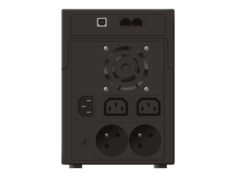 PowerWalker VI 2200 LCD/FR - UPS - AC 230 V - 1200 wat - 2200 VA - 9 Ah - USB - złącza wyjściowe: 4 - czarny
