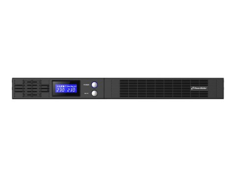 PowerWalker VI 750 R1U - UPS (montowany w stojaku) - AC 165-290 V - 450 wat - 750 VA - 9 Ah - RS-232, USB - złącza wyjściowe: 4 