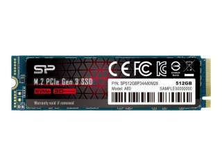 SILICON POWER P34A80 - SSD - 512 GB - wewnętrzny - M.2 2280 - PCIe 3.0 x4 (NVMe)