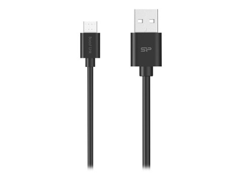 Silicon Power Boost Link PVC LK10AB - Kabel USB - Micro-USB Typ B (M) do Złącze mini-USB Typ A 4 pin (M) - USB 2.0 - 2.4 A - 1 m