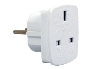 Cablexpert A-AC-UKEU-001 - Adapter zasilania - zasilanie (P) do zasilanie (F) - biały - Wielka Brytania, Europa