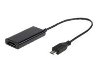 Cablexpert A-MHL-003 - Przejściówka wideo / audio - 11 pin Micro-USB męski do HDMI, Micro-USB Typu B (tylko zasilanie) żeński - 