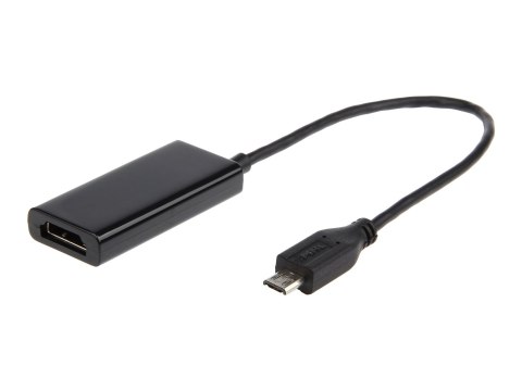 Cablexpert A-MHL-003 - Przejściówka wideo / audio - 11 pin Micro-USB męski do HDMI, Micro-USB Typu B (tylko zasilanie) żeński - 
