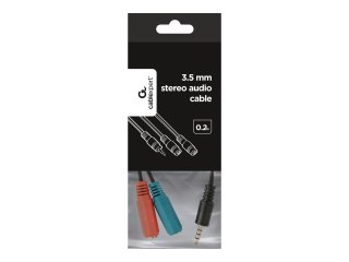 Cablexpert - Adapter audio - mini-phone stereo 3.5 mm żeński do mini jack 4-biegunowy męski - 20 cm