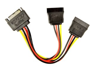 Cablexpert CC-SATAM2F-01 - Rozgałęźnik zasilania - zasilanie SATA (F) do zasilanie SATA (M) - 15 cm