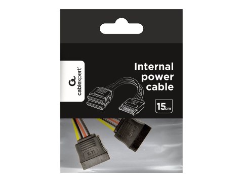 Cablexpert CC-SATAM2F-01 - Rozgałęźnik zasilania - zasilanie SATA (F) do zasilanie SATA (M) - 15 cm