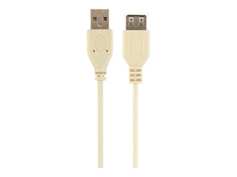 Cablexpert CC-USB2-AMAF-75CM - Przedłużacz kabla USB - USB (F) do USB (M) - USB 2.0 - 75 cm - odlewany - beżowy (pakiet 300)