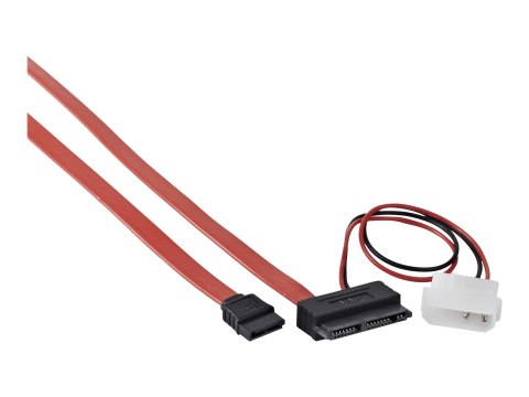 Cablexpert - Kabel SATA - Molex 2-pin, Micro SATA (M) do SATA (M) - 45 cm