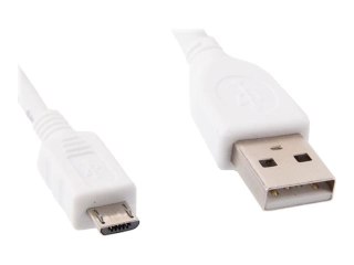Cablexpert - Kabel USB - Micro-USB Typ B (M) do USB (M) - 1 m - odlewany - biały
