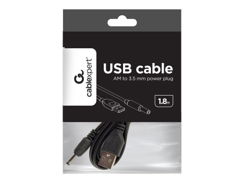 Cablexpert - Kabel USB/zasilający - USB (tylko zasilanie) (M) do DC jack 3,5 x 1,0 mm (M) - 1.8 m - czarny
