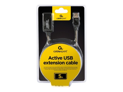 Cablexpert - Przedłużacz kabla USB - USB (M) do USB (F) - USB 2.0 - 5 m - czarny