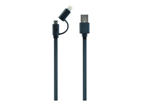 Cablexpert - Zestaw kabla ładowania/danych - 1 m - czarny